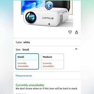 WiMiUS Projector with WiFi and Bluetooth, Native 1080P